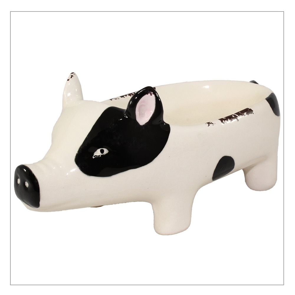 AUCTION PRICE👩🏻‍⚖️ BLACK-EYED PIG CERAMIC HOLDER